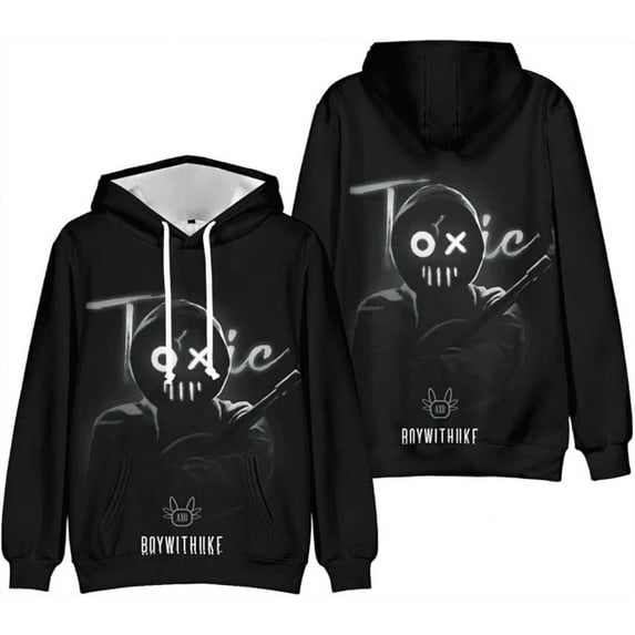 Boywithuke 2025 Burnout World Tour Hooded Drawstring Pocket Sweatshirt Men/women Hip Hop Pullover