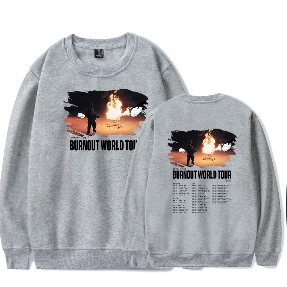 Boywithuke Burnout Tour 2025 Merch Sweatshirt Women Men Casual Crewneck