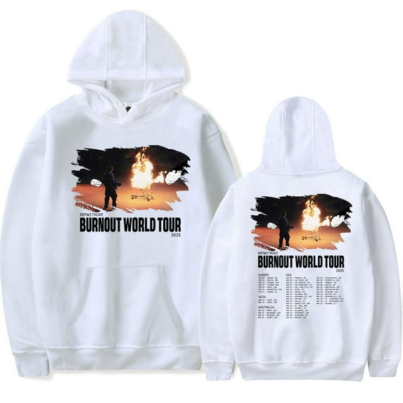 Boywithuke Burnout World Tour 2025 Hoodie Men/Women Unisex Long Sleeve Sweatshirt Pullover Streetwear