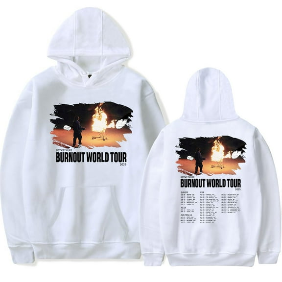 Boywithuke Burnout World Tour 2025 Hoodie Merch Men/Women Unisex Long Sleeve Sweatshirt Pullover Streetwear