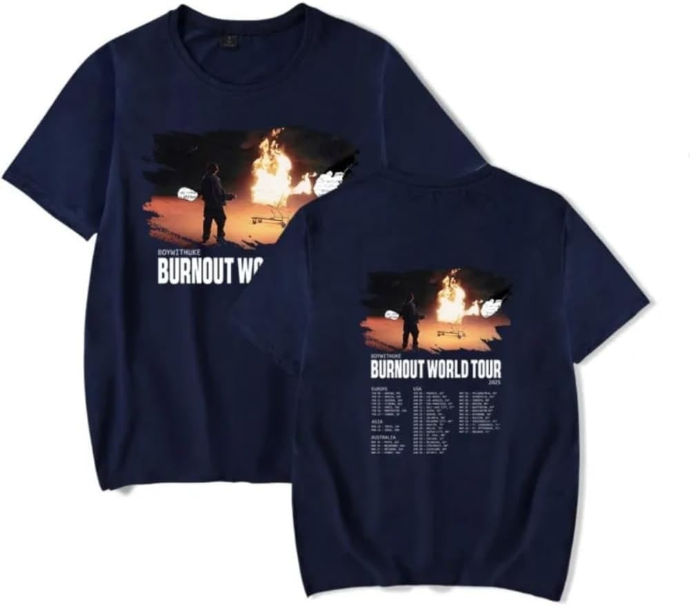 Boywithuke Burnout World Tour 2025 TShirt Men/Women Streetwear Tshirt