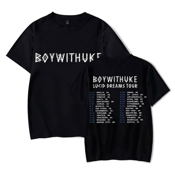 Boywithuke Lucid Dreams Tour 2024 T Shirt men Short Sleeve crewneck tshirt women music fans hip hop tops