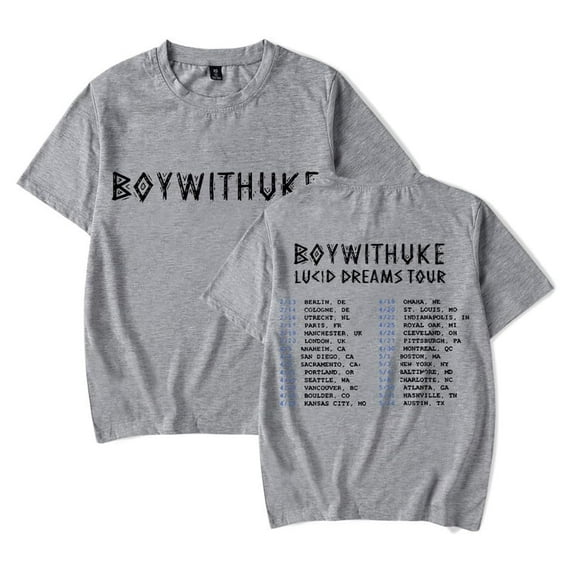 Boywithuke Lucid Dreams Tour 2024 T Shirt men Short Sleeve crewneck tshirt women music fans hip hop tops