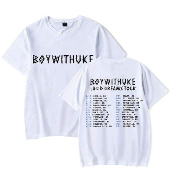 Boywithuke Merch 2024 Lucid Dreams Tour Women Men Summer Short Sleeve Tee Unisex Casual T-shirt