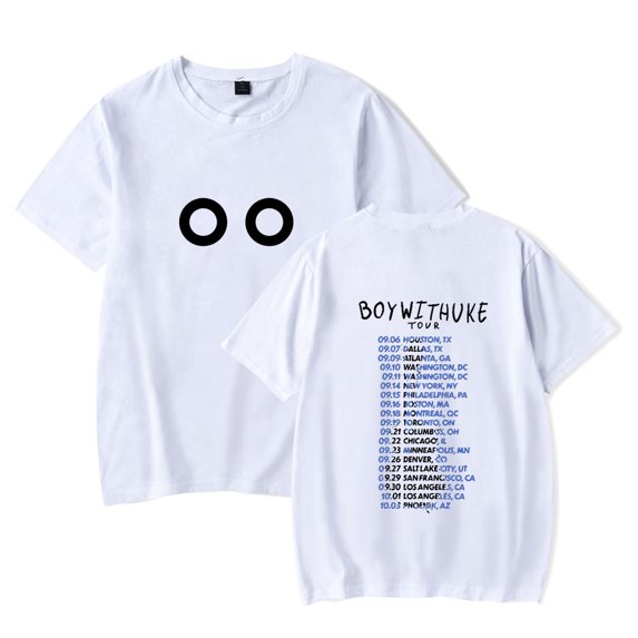 Boywithuke Tee Shirt Round Neck Short Sleeved Summer Casual Tshirt