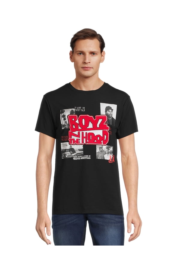 Boyz N’ The Hood Men’s & Big Men’s Tee with Chenille Patch, Sizes S-2XL