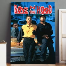 Boyz n the Hood Movie Poster Printed on Canvas (5" x 7") Wall Art - High Quality Print, Ready to Hang - For Home Theater, Living Room, Bedroom Decor