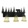 thumbnail image 1 of Bozeman 3 Light Bronze Rustic Bear Bathroom Vanity Fixture, 1 of 10