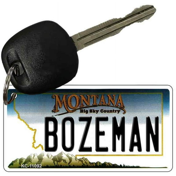 Bozeman Montana State License Plate Tag Novelty Key Chain KC-11092 3" x 1.5" Key Chain (KC)