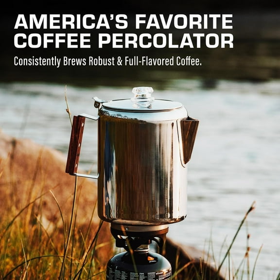 Bozeman Percolator Coffee Pot — NO Aluminum or Plastic [9 cup]