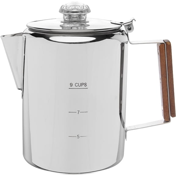 Bozeman Percolator Coffee Pot  NO Aluminum or Plastic [9 cup]