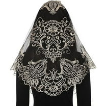 Bozidol Triangle Camellia Corolla Women's Veil-Catholic Church Wedding Camellia Corolla Design Triangle Women's Veil