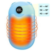 Bozlun Upgraded Dual-Side Heated, Exquisite Rechargeable 4000mah with 3 Levels Hand Warmer(Blue)