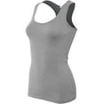 thumbnail image 1 of Bozzolo Women's Basic Cotton Spandex Racerback Solid Plain Fitted Tank Top -RT1777, 1 of 11