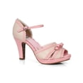 thumbnail image 1 of Bp401-Sue, Womens 4" Two Toned Peep Toe Sandal With Bow, 1 of 2