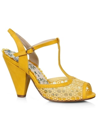 Bettie Page Women's BP412-Vixen Heeled Sandal - Pastel Platform Sandals With Bow Detail