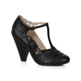 thumbnail image 1 of Bp403-Laura, Womens 4" T-Strap Pump With Cut Outs, 1 of 2