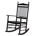thumbnail image 1 of BplusZ Indoor Wooden Rocking Chair Patio Rocker, Black, 1 of 7