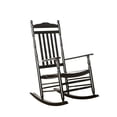 thumbnail image 1 of BplusZ Outdoor Wooden Rocking Chair for Patio and Porch, Black, 1 of 7