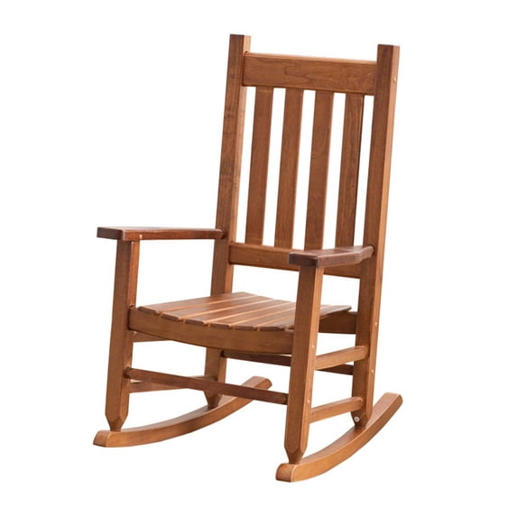 BplusZ Paint Wood Child's Porch Rocker Rocking Chair Indoor, Brown