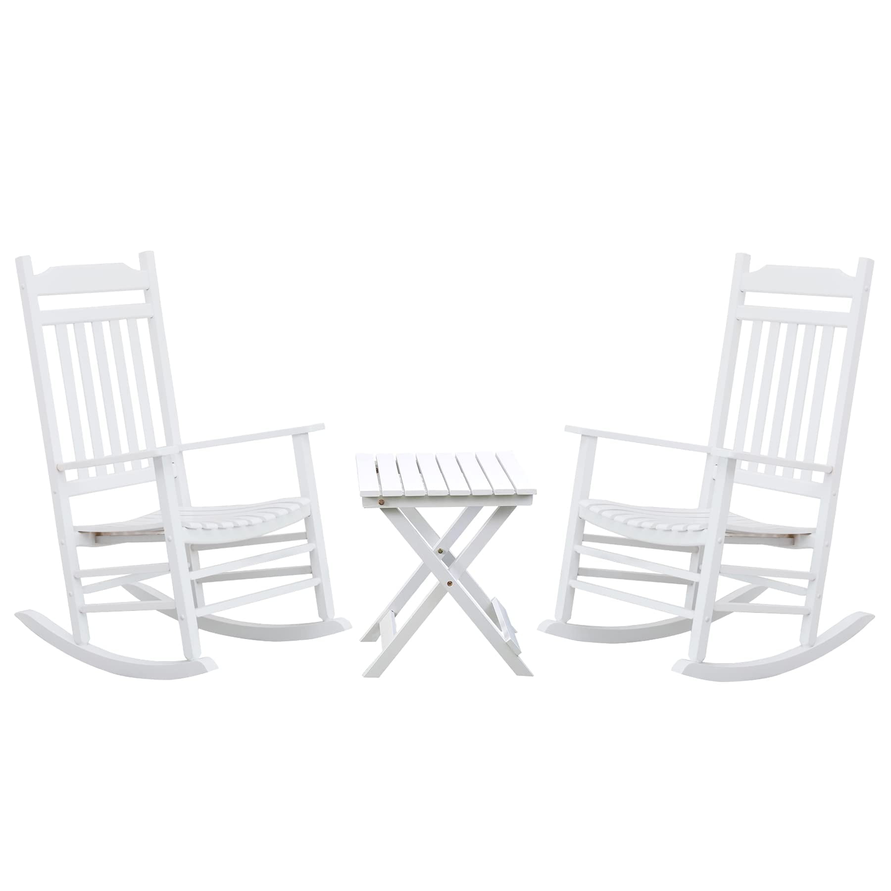 BplusZ Patio Outdoor Rocking Chair Set 3 Piece Furniture Rocker with