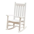 thumbnail image 1 of BplusZ Wood High Back Rocking Chair, White, 1 of 6