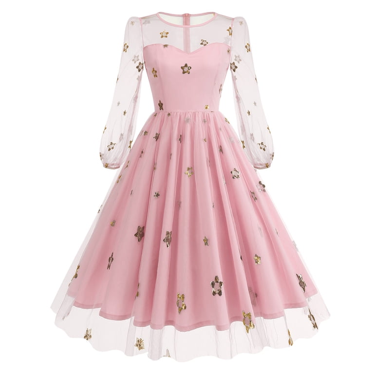 Bpmpbo 1950's Dresses for Women Vintage, Gothic Crewneck Long Sleeve Dress, Formal Stretch Slim High Waist Swing Dress, Printed Party Dress, Women's, Bpmpbo 1950's Dresses for Women Vintage, Gothic Crewneck Long Sleeve Dress, Formal Stretch Slim High Waist Swing Dress, Printed Party Dress, Women's,