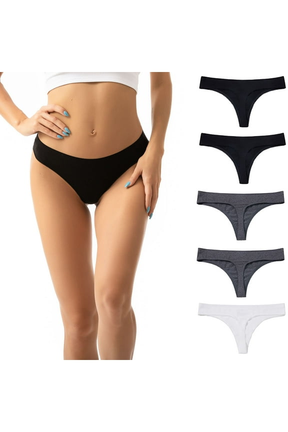 5PC Women's Seamless Underwear Thongs Low-Waist Comfortable Butt Lifting Sexy Panties Non-marking Ladies G-strings 2025 Clearance