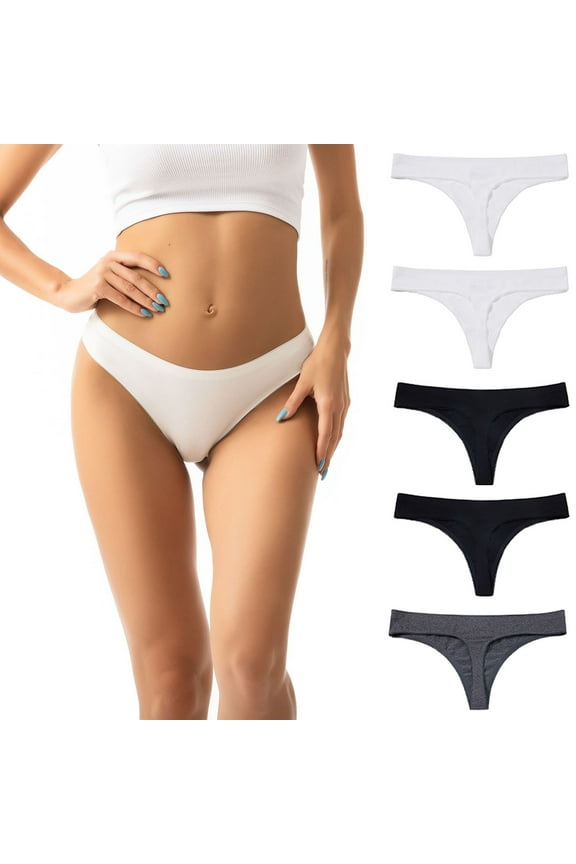 5PC Women's Seamless Underwear Thongs Low-Waist Comfortable Butt Lifting Sexy Panties Non-marking Ladies G-strings 2025 Clearance