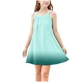 thumbnail image 1 of Bpmpbo Camisole Dress for Girls Summer Gradient Color Short Dress Sleeveless Loose Dress for 4 - 15 Years A Line Round Halter Neck Daily Dress, 1 of 5
