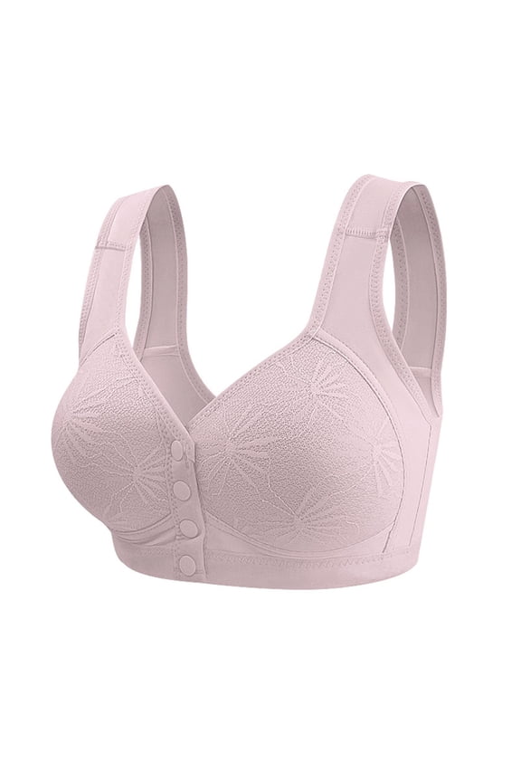 Daisy Bras for Seniors Front Closure Bra,Middle Aged And Elderly Bras Without Steel Rings Large Size Underwear Front Button Style Bra Comfortable Bra