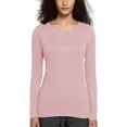 thumbnail image 1 of Bpmpbo Long Sleeve Shirts for Women Undershirt Crewneck Comfy Basic Tops Blouse Solid Color Slim Pullover Shirts, 1 of 9