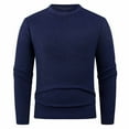 thumbnail image 1 of Bpmpbo Men's Super Stretch Knit Sweater Solid Color Warm Crewneck Pullover Comfortable Elastic Long Sleeve Top for Fall Winter, 1 of 7
