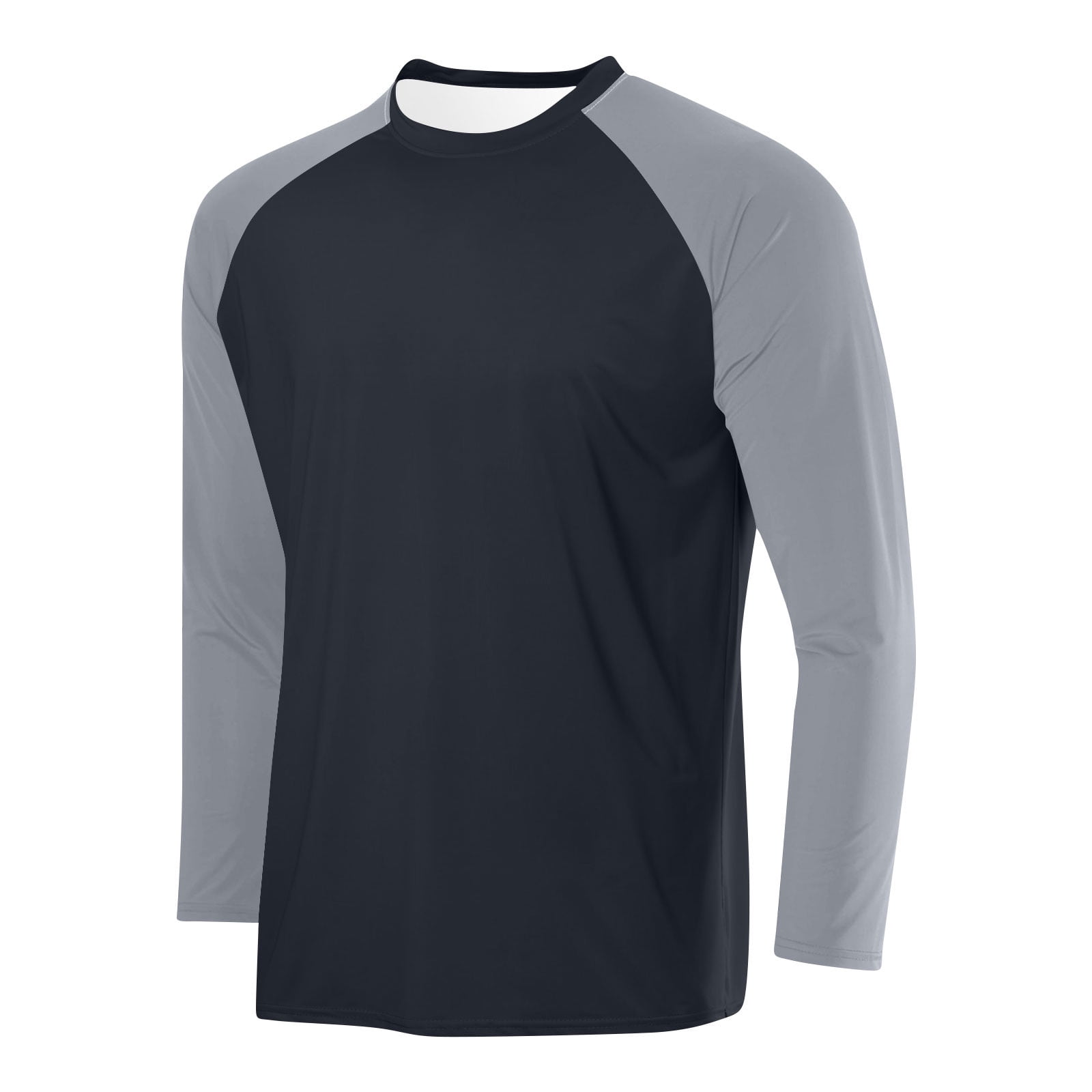 Mens Muscle Cut Raglan T-shirts met 3/4 mouw Fitness Workout Tops Zwart-wit XL