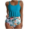 thumbnail image 1 of Bpmpbo Summer Women's Vintage Printed Swimsuit Sets Conservative Swimwear Women's Printed Beach Skirt Bikini Swimsuit on Clearance, 1 of 4