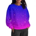 thumbnail image 1 of Bpmpbo Sweatshirt for Women Long Sleeves Gradient Color Tunic Tops Crewneck Hoodless Tunic Tops Casual Loose Fit Sweatshirt, 1 of 7