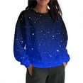 thumbnail image 1 of Bpmpbo Sweatshirt for Women Long Sleeves Gradient Color Tunic Tops Crewneck Hoodless Tunic Tops Casual Loose Fit Sweatshirt, 1 of 7