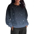 thumbnail image 1 of Bpmpbo Sweatshirt for Women Long Sleeves Gradient Color Tunic Tops Crewneck Hoodless Tunic Tops Casual Loose Fit Sweatshirt, 1 of 7