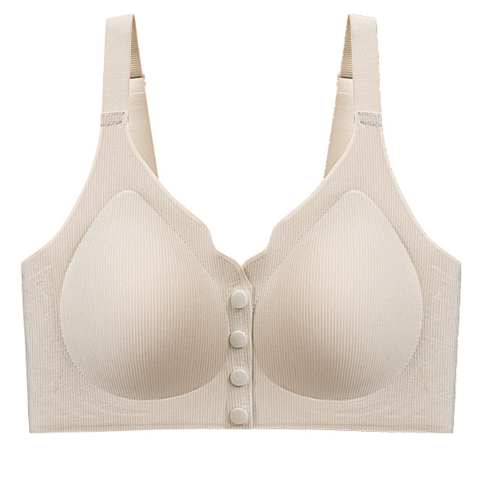 Bpmpbo Woman's Front Button Closure Bra Solid Color Thin Style ...