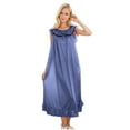 thumbnail image 1 of Bpmpbo Women Nightgowns Sleeveless Sleepwear Summer Sexy Lace Homewear Ice Silk Loose Plus Size Nightgown Pleats Flowy Long Sleepshirts, 1 of 8