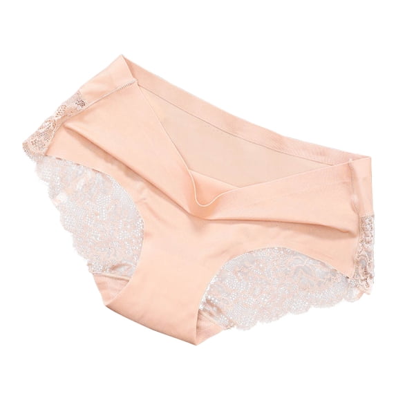 Bpmpbo Women's Breathable Lace Briefs Mid Waist Sexy Lace Underwear Comfortable Soft Lightweight Ladies Panties