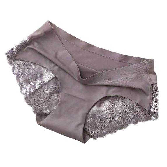 Bpmpbo Women's Breathable Lace Briefs Mid Waist Sexy Lace Underwear Comfortable Soft Lightweight Ladies Panties