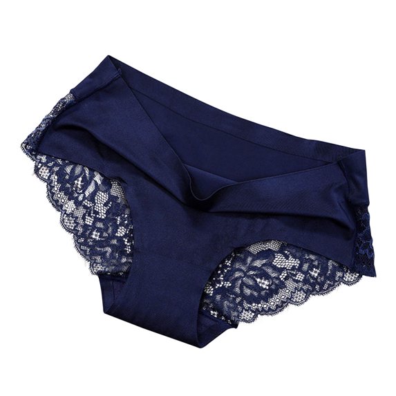 Bpmpbo Women's Breathable Lace Briefs Mid Waist Sexy Lace Underwear Comfortable Soft Lightweight Ladies Panties