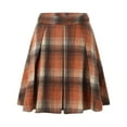thumbnail image 1 of Bpmpbo Women's Plaid Pleated Mini Skirt A-Line Preppy Skirt with Zipper for School and Casual Wear, 1 of 8