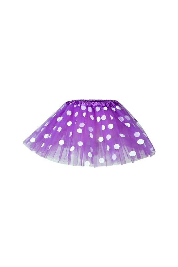 Women's Polka Tutu Skirt, Layered Tulle Puffy Short Skirt for Party Retro Burlesque Dance Skirt