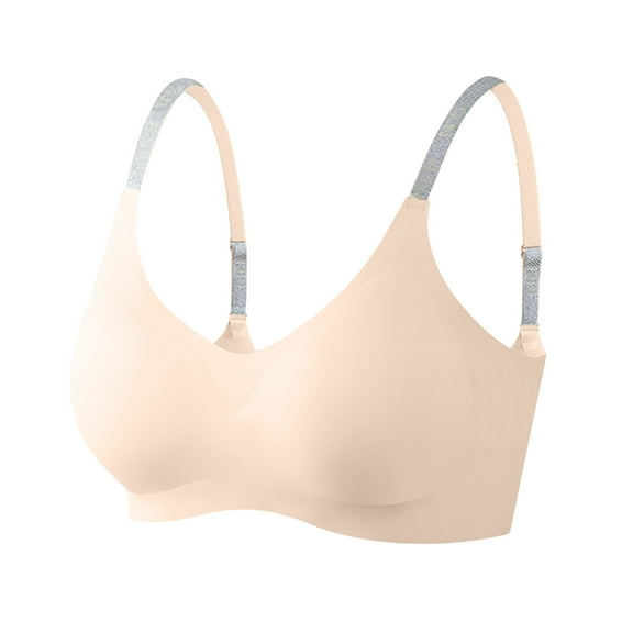 Bpmpbo Women's Seamless Underwear Everyday Sleep Bras Invisible Bralettes Thin Comfortable Breathable Soft-supported Sag-proof Steel-free Gathered Bra Full Coverage Bra