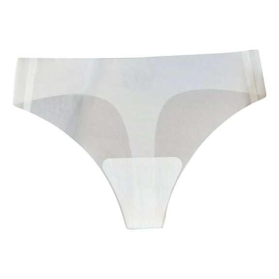 Bpmpbo Women's Summer Seamless Underwear Thongs Ice Silk Panties Comfortable Body Breathable Quick Dry G-strings Solid Color Non-marking Lightweight Briefs 2025 Clearance