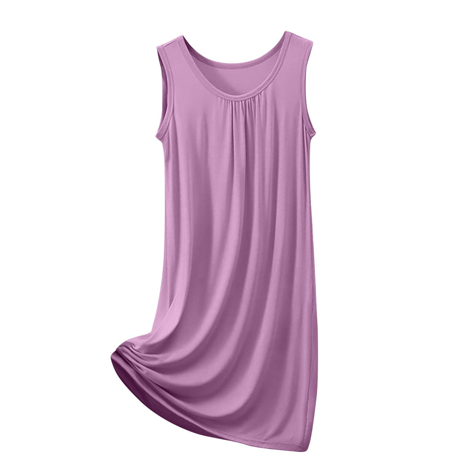 WiWi Women's Bamboo Viscose Nightgown – Sleeveless Racerback, Super Soft, Plus Size S-4X