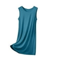 thumbnail image 1 of Bpmpbo Womens Sleeveless Sleepshirts Plus Size Nightgowns Sporty Lounge Home Nightgown Summer Thin Loose Comfortable Breathable Solid Color Casual Sleep Dress, 1 of 4