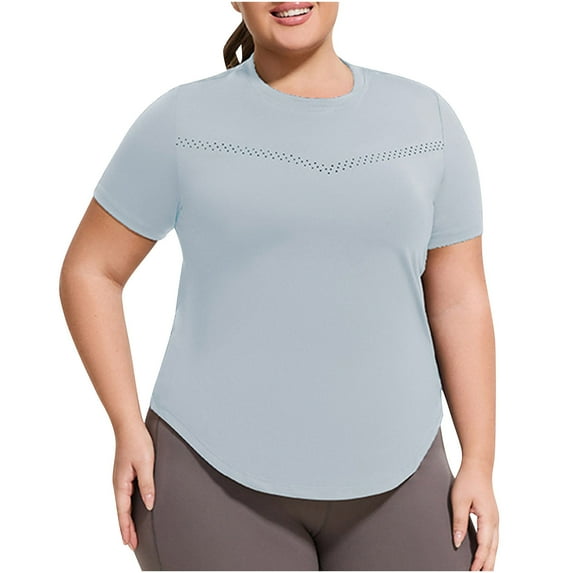 Bpmpbo Womens Workout Tops Short Sleeve Tee Shirts Quick Dry Athletic Shirts Women Loose Gym Running Tops